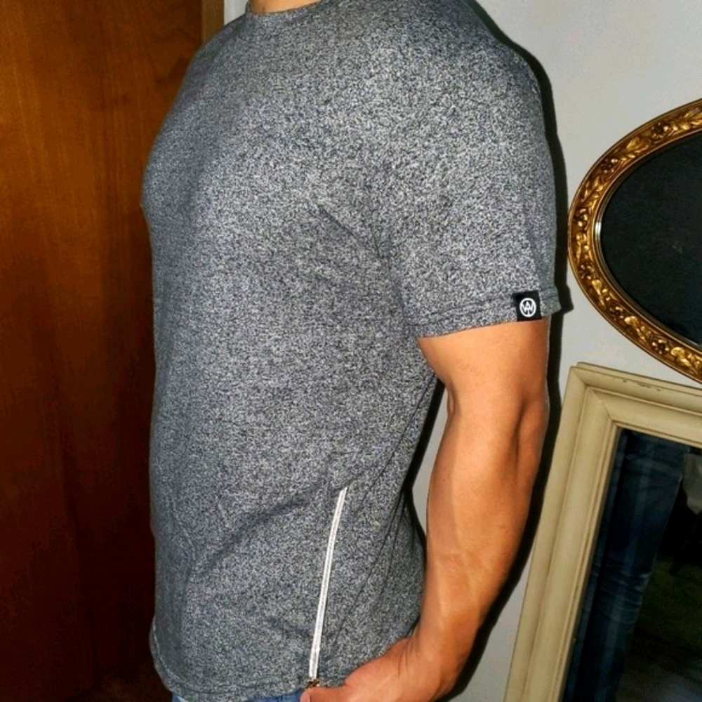 WT@02 T-Shirt gray Very nice - Picture 1 of 5